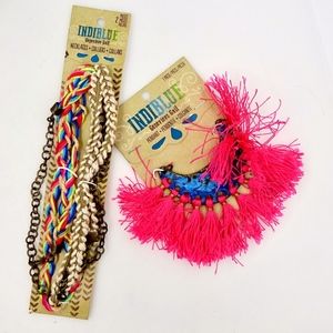 GENEVIEVE GAIL INDI BLUE BoHo Pendant Necklace NEW